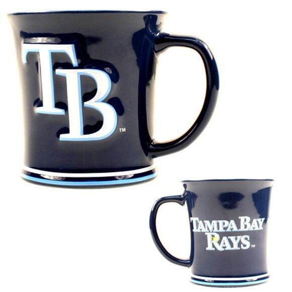 MLB Tampa Bay Rays 15oz Mug Ceramic (1) Cup Baseball Retro Coffee Logo New - Picture 1 of 3